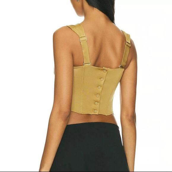 We Are HAH Knock Out Corset Top in Gold. Size M - Picture 3 of 6